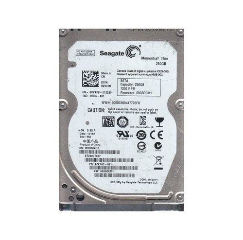 9ZV14C-031 - Seagate 250GB SATA 7200RPM 2.5" HDD