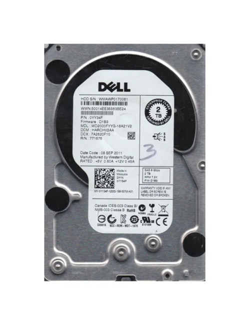 WD2000FYYG-18A21V2 - Western Digital 2TB 7200RPM SAS 6Gb/s 3.5" HDD