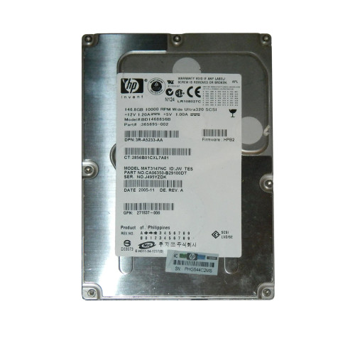 365695-002 - HP 146GB 10K RPM Ultra320 SCSI 3.5" HDD