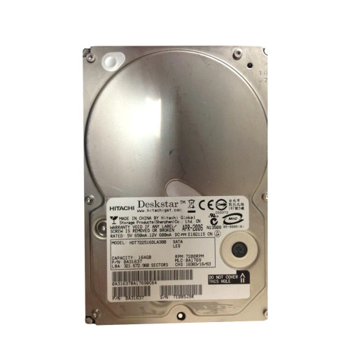 0A31637 - Hitachi 160GB 7200RPM SATA 3Gb/s 3.5" HDD