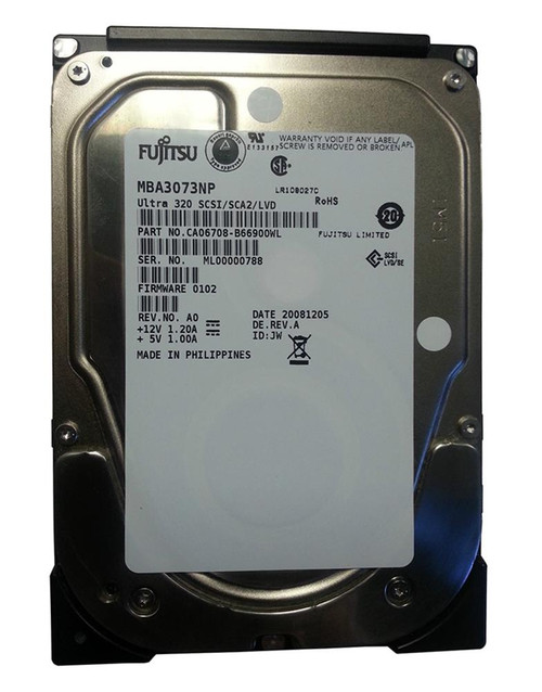 Fujitsu MBA3073NP 73.5GB 15000RPM Ultra-320 SCSI 3.5Hard Drive