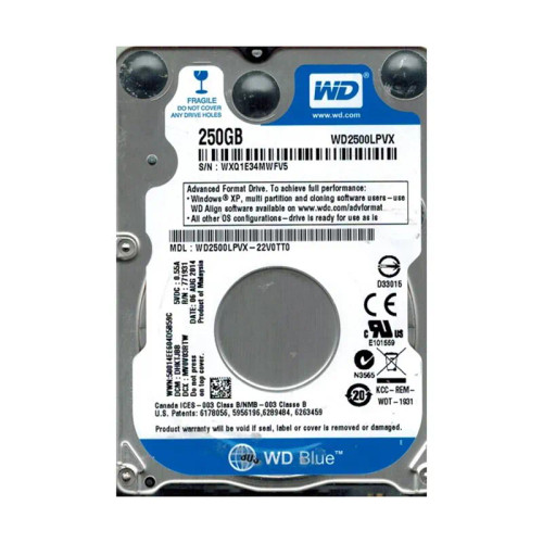 WD2500LPVX-22V0TT0 - Western Digital 250GB 5400RPM SATA 2.5" HDD
