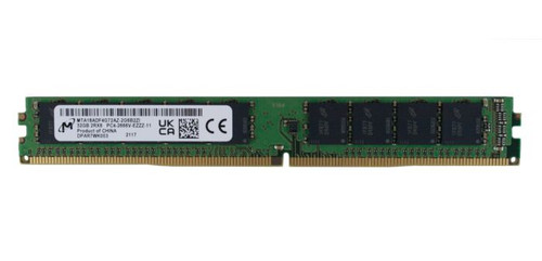 MTA18ADF4G72AZ-2G6B2R - Micron 32GB DDR4-2666MHz PC4-21300 ECC Unbuffered CL19 288-Pin VLP UDIMM 1.2V Dual Rank Memory Module