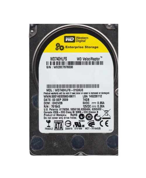 WD740HLFS-01G6U0 - Western Digital 74GB 10000RPM SATA 3.5" HDD