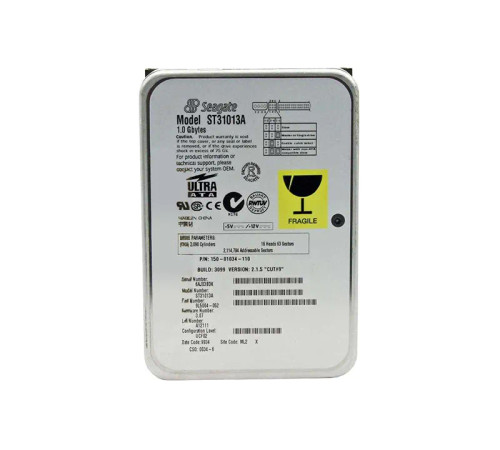 ST31013A - Seagate 1GB 4500RPM IDE 3.5" HDD