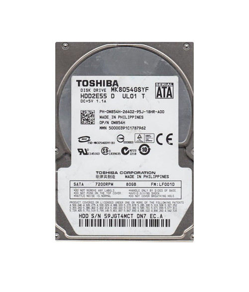 HDD2E55 - Toshiba 80GB 7200RPM SATA 3Gb/s 16MB Cache 2.5-Inch Hard Drive