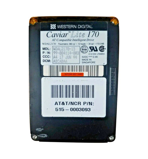 WDAL2170 - Western Digital 170MB 3600RPM IDE 2.5" HDD