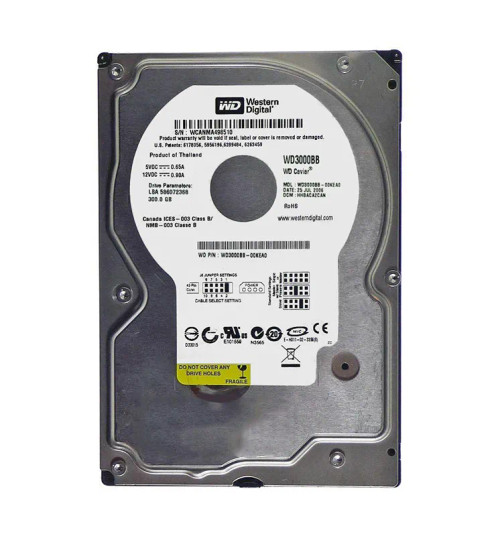 WD3000BB-00KEA0 - Western Digital 300GB 7200RPM EIDE 2MB 3.5" HDD