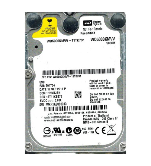 WD5000KMVV - Western Digital 500GB 5400RPM USB 2.0 2.5" External HDD