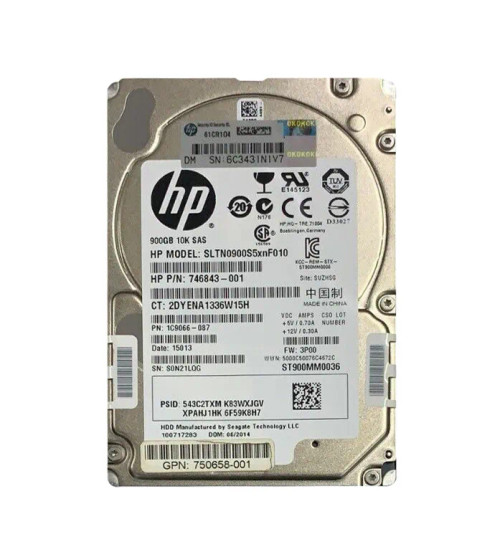 746843-001 - HP 900GB 10000RPM SAS 6Gb/s 2.5" HDD