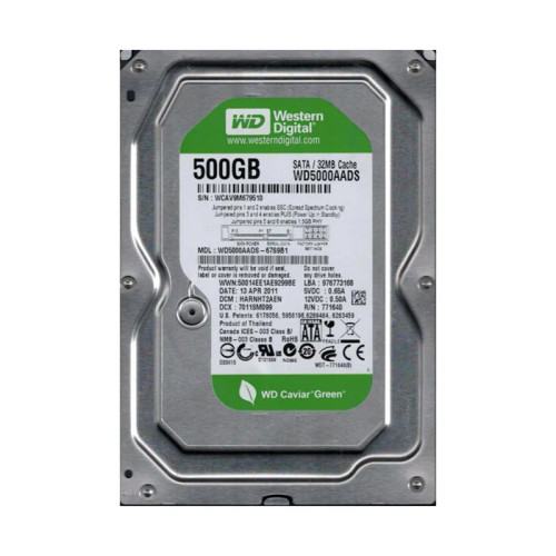WD5000AADS-67S9B1 - Western Digital 500GB 7200RPM SATA 3.5" 32MB HDD