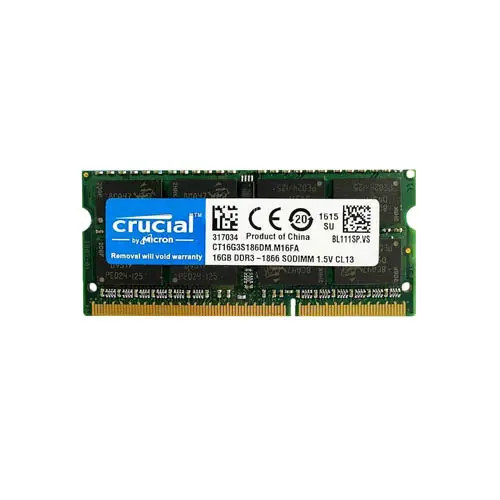 CT16G3S186DM - Crucial Technology 16GB DDR3-1866MHz PC3-14900 CL13 SODIMM Memory
