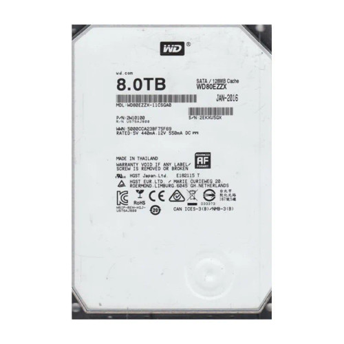 WD80EZZX - Western Digital 8TB SATA 5400RPM 3.5" 128MB HDD