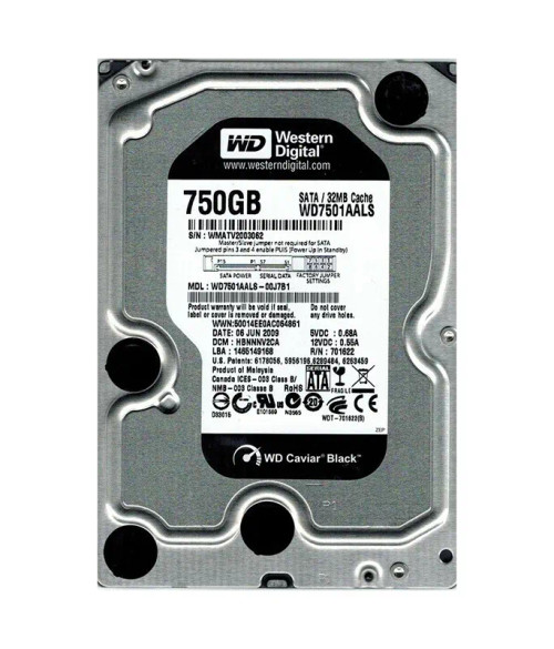 WD7501AALS-00J7B1 - Western Digital 750GB 7200RPM SATA 3Gb/s 32MB 3.5" HDD