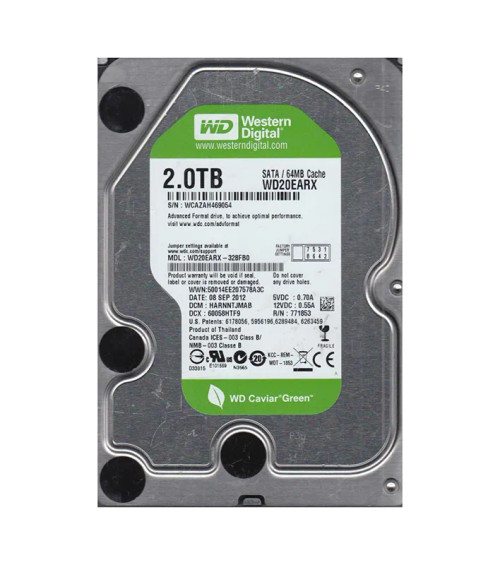 WD20EARX-328FB0 - Western Digital 2TB 7200RPM SATA 6Gb/s 64MB 3.5" HDD