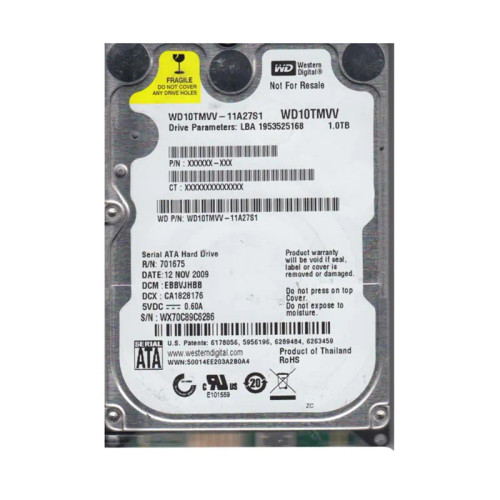 WD10TMVV-11A27S1 - Western Digital 1TB 5400RPM SATA USB 2.0 2.5" HDD