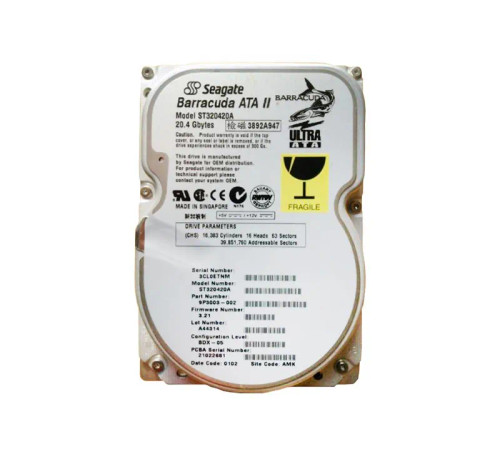 ST320420A - Seagate 20.4GB 7200RPM IDE Ultra ATA/66 3.5" HDD