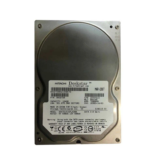 0A32728 - Hitachi 160GB 7200RPM SATA 3Gb/s 3.5" HDD