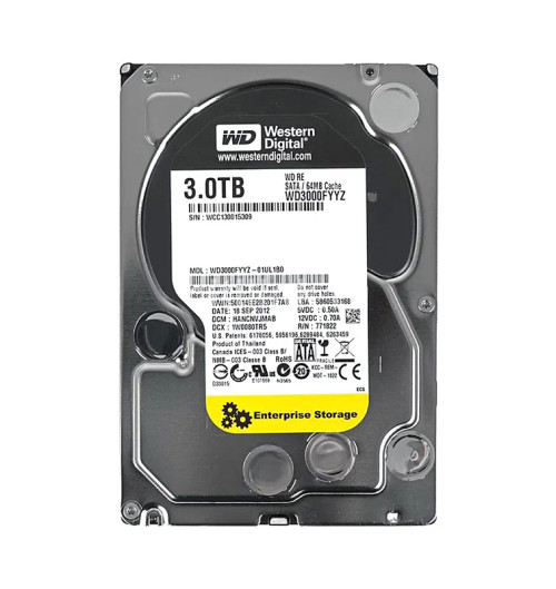 WD3000FYYZ-01UL1B0 - Western Digital 3TB 7200RPM SATA 6Gb/s 64MB 3.5" HDD