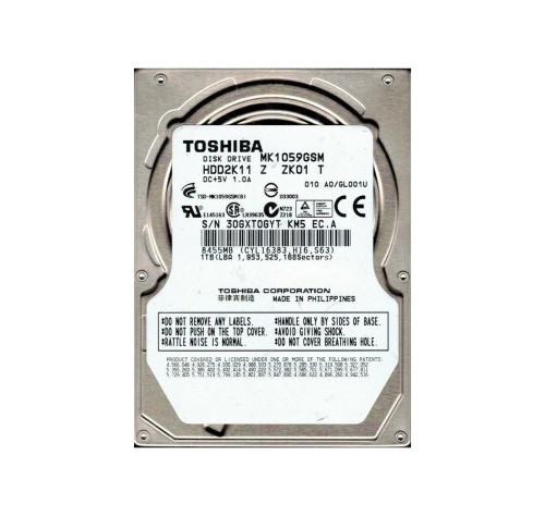 HDD2K11Z - TOSHIBA 1TB 5400RPM SATA 8MB 2.5" HDD