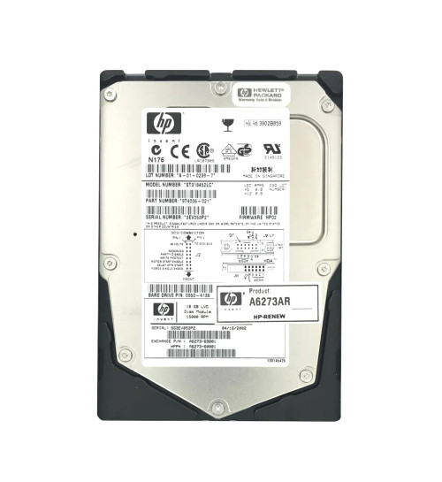 A6273-60001 - HP 18GB 15000RPM Ultra 160 SCSI 3.5" HDD