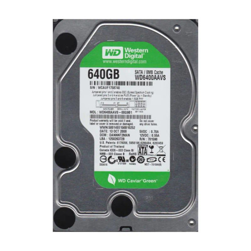 WD6400AAVS-00G9B1 - Western Digital 640GB 7200RPM SATA 3Gb/s 3.5" HDD