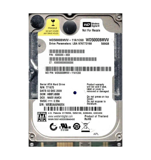 WD5000BMVV - Western Digital 500GB 5400RPM USB 2.0 2.5" External HDD