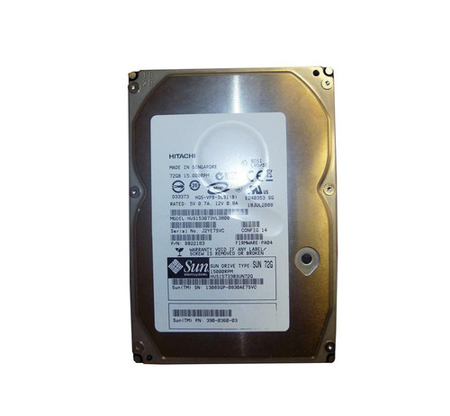 390-0360-02 - Sun 73GB 15000RPM Ultra-320 SCSI Hot-Pluggable 80-Pin LVD 3.5-Inch Hard Drive