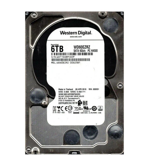 WD60EZRZ-00GZ5B1 - Western Digital 6TB 5400RPM SATA 64MB 3.5" HDD