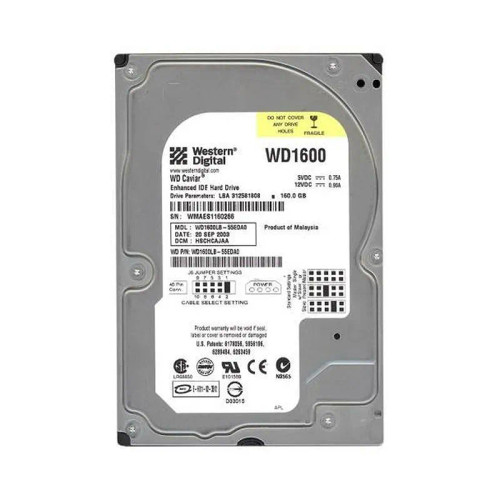 WD1600LB-55EDA0 - Western Digital 160GB 7200RPM EIDE 3.5" HDD