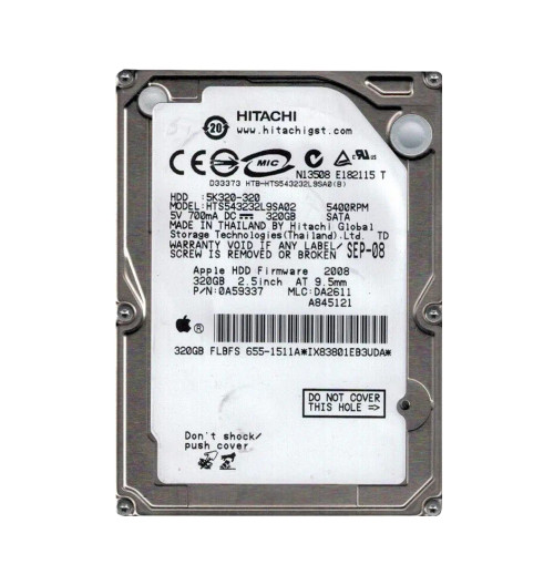 HTS543232L9SA02 - Hitachi 320GB 5400RPM SATA 2.5" HDD