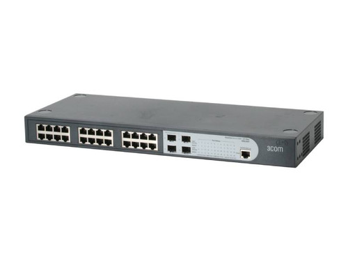 3CBLSG24PWR - HP / 3Com Baseline 2924 24-Port 1000Base-T + 4 x SFP 1000Base-T Network Switch