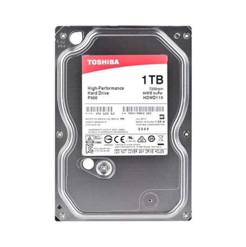 HDWD110EZSTA - TOSHIBA 1TB 7200RPM SATA 6Gb/s 64MB 3.5" HDD