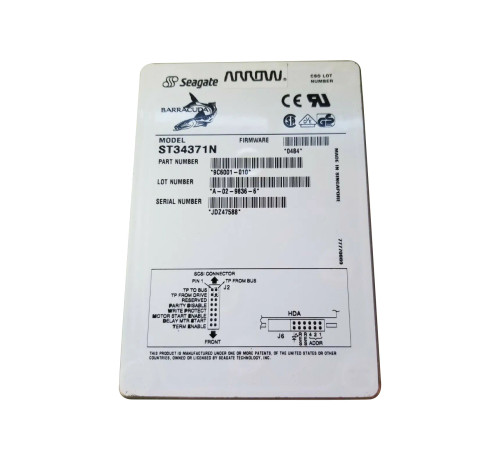 9C6001-010 - Seagate 4.3GB 7200RPM Ultra SCSI 3.5" HDD