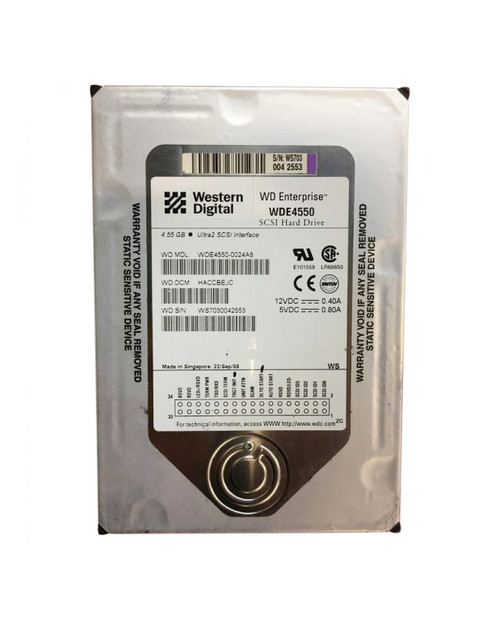 WDE4550 - Western Digital 4.55GB 7200RPM Ultra2 SCSI 68-Pin 3.5" HDD