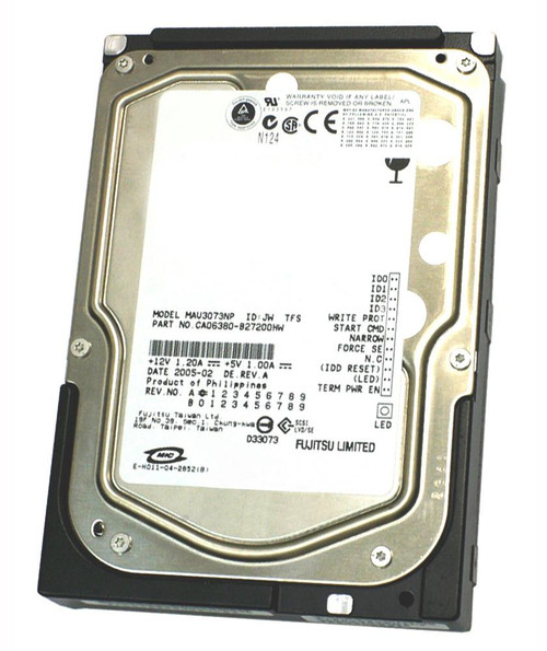 MAU3073NP - Fujitsu 73.5GB 15000RPM Ultra-320 SCSI 3.5" HDD