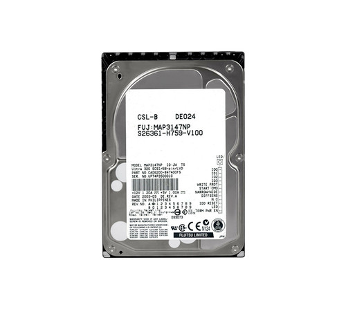 MAP3147NP - Fujitsu 147GB 10000RPM Ultra320 SCSI Hard Drive