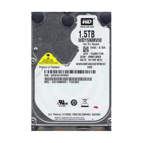 WD15NMVW-11AV3S2 - Western Digital 1.5TB 5400RPM USB 3.0 2.5" HDD