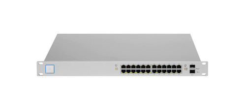 US-24-500W - Ubiquiti us-24-500w - UniFi 24 x Ports PoE+ 1000Base-T + 2 x Port SFP 1U Rack-mounatable Layer 2 Managed Gigabit Ethernet Network Switch