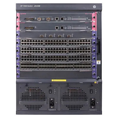 JG508A - HP 7506 8-Slot 13U Rack Layer 3 Network Switch Chassis