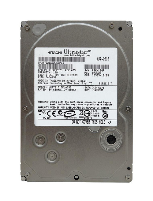 Hitachi 0A34792 Ultrastar A7K1000 1TB Internal Hard Drive