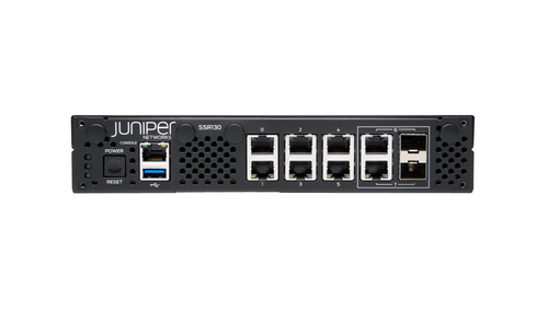 SSR130 - Juniper HW Only 16GB RAM 120GB SSD 2x1G combo RJ45/SFP 6x1G RJ45 Router