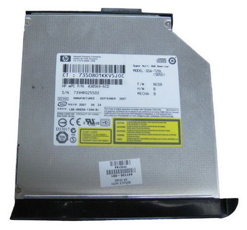 441130-001 - HP 8x DVD+R/RW Double-Layer LightScribe IDE Optical Drive