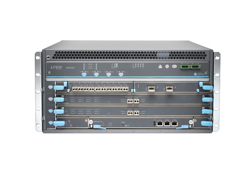 SRX5400X-BASE2 - Juniper Network SRX5400 Service Gateway RE3 2xSCB4 2xPEM Fan Tray Enhanced Midplane Switch Chassis