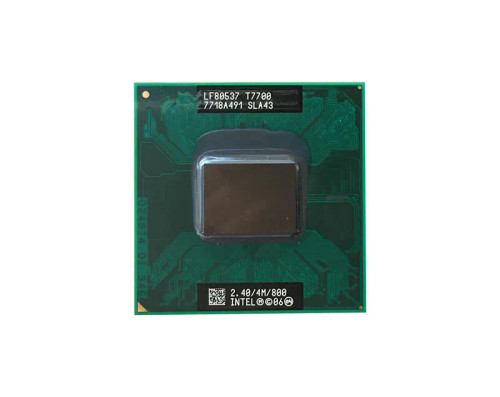 HP 2.40GHz 800MHz FSB 4MB L2 Cache Socket PGA478 Intel Mobile Core 2 Duo T7700 Processor for laptops