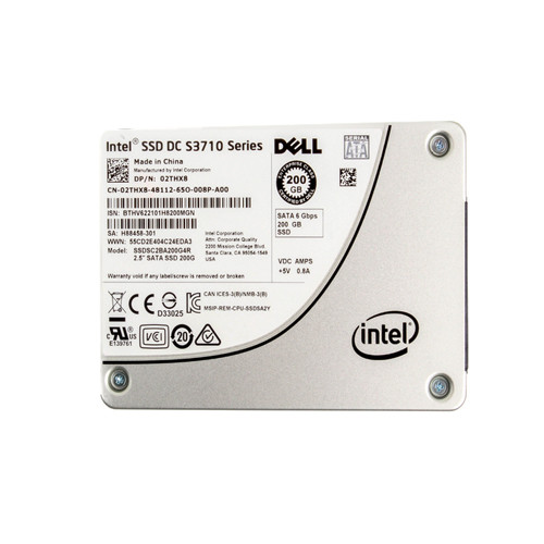 02THX8 - Dell 200GB SATA 6Gb/s 2.5" MLC SSD