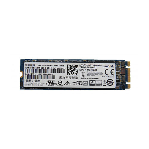 03HD3T - Dell 128GB SATA 6Gb/s M.2 2280 SSD