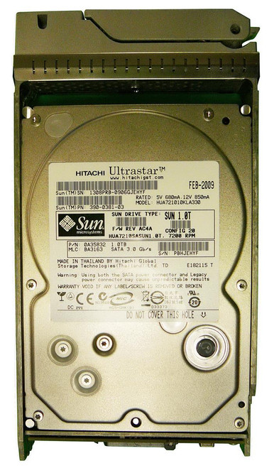 Hitachi 1TB 7200RPM SATA 3.0 Gbps 3.5 Hard Drive for Ultrastar Servers