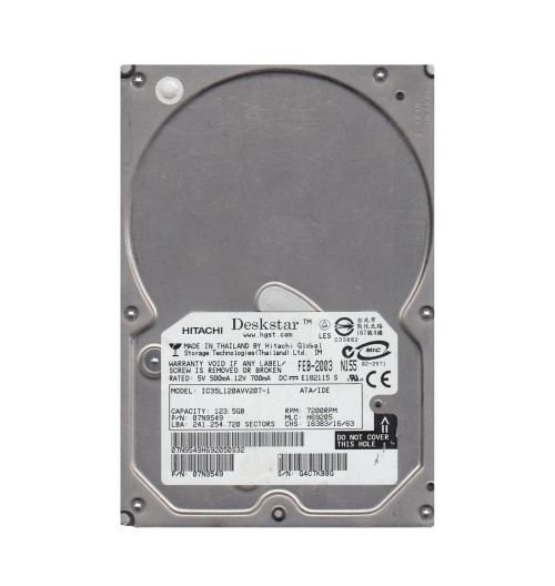 07N9549 - Hitachi 120GB 7200RPM ATA-100 8MB 3.5" HDD
