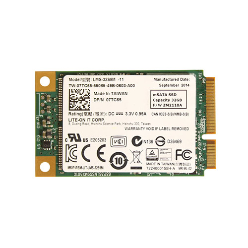 07TC65 - Dell 32GB SATA 6Gb/s mSATA 1.8" SSD